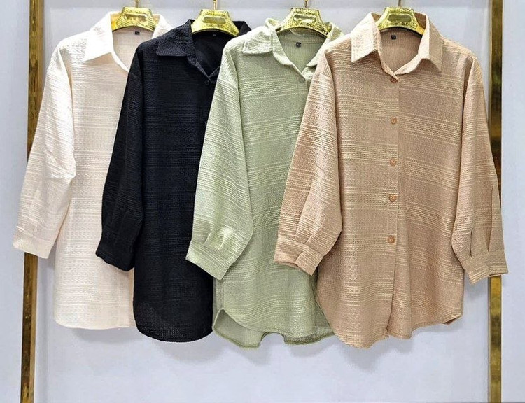 شومیز زنانه جلو دکمهدار مراکشی فریسایز