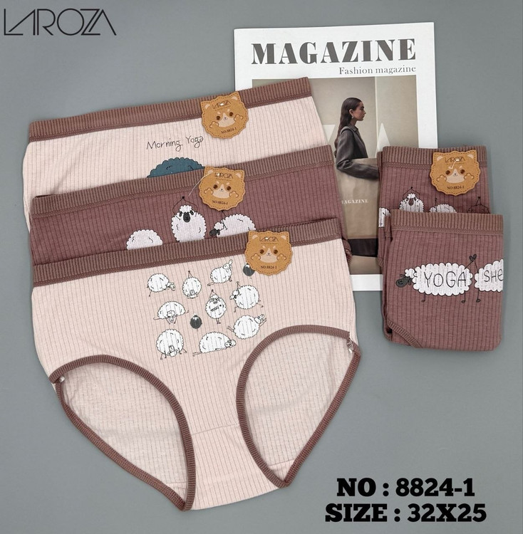 شورت زنانه نخی کبریتی طرحدار فریسایز XL