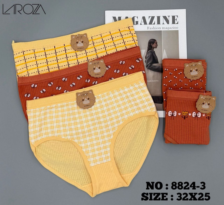 شورت زنانه نخی کبریتی طرحدار فریسایز XL